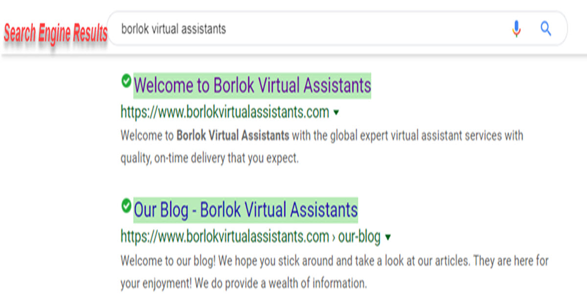 search engine results